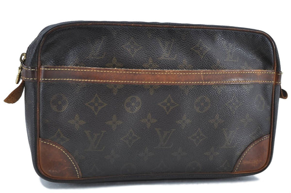 Authentic LOUIS VUITTON Monogram Compiegne 28 Clutch Hand Bag M51845 LV H4904