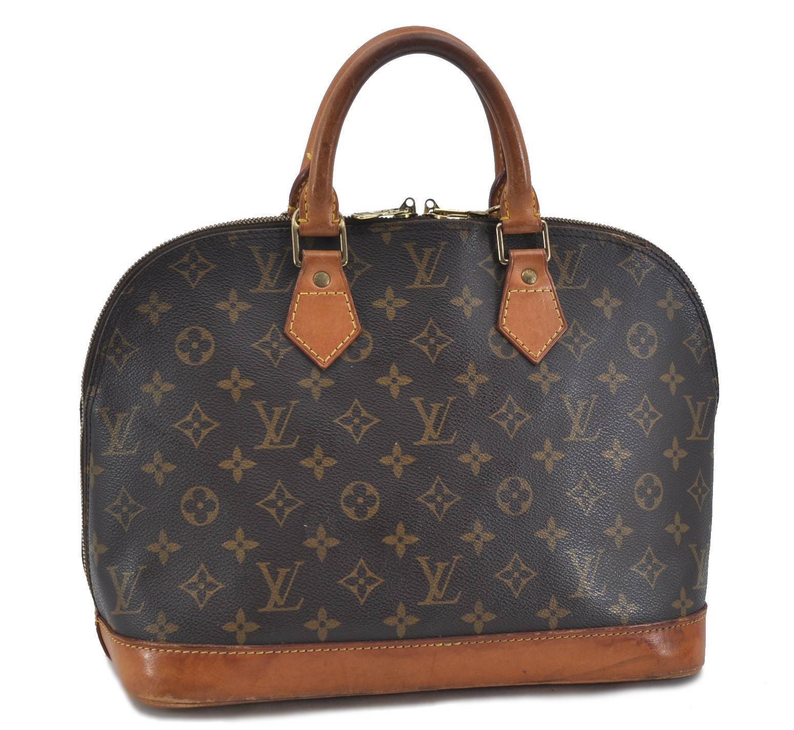 Authentic LOUIS VUITTON Monogram Alma Hand Bag M51130 LV H4911