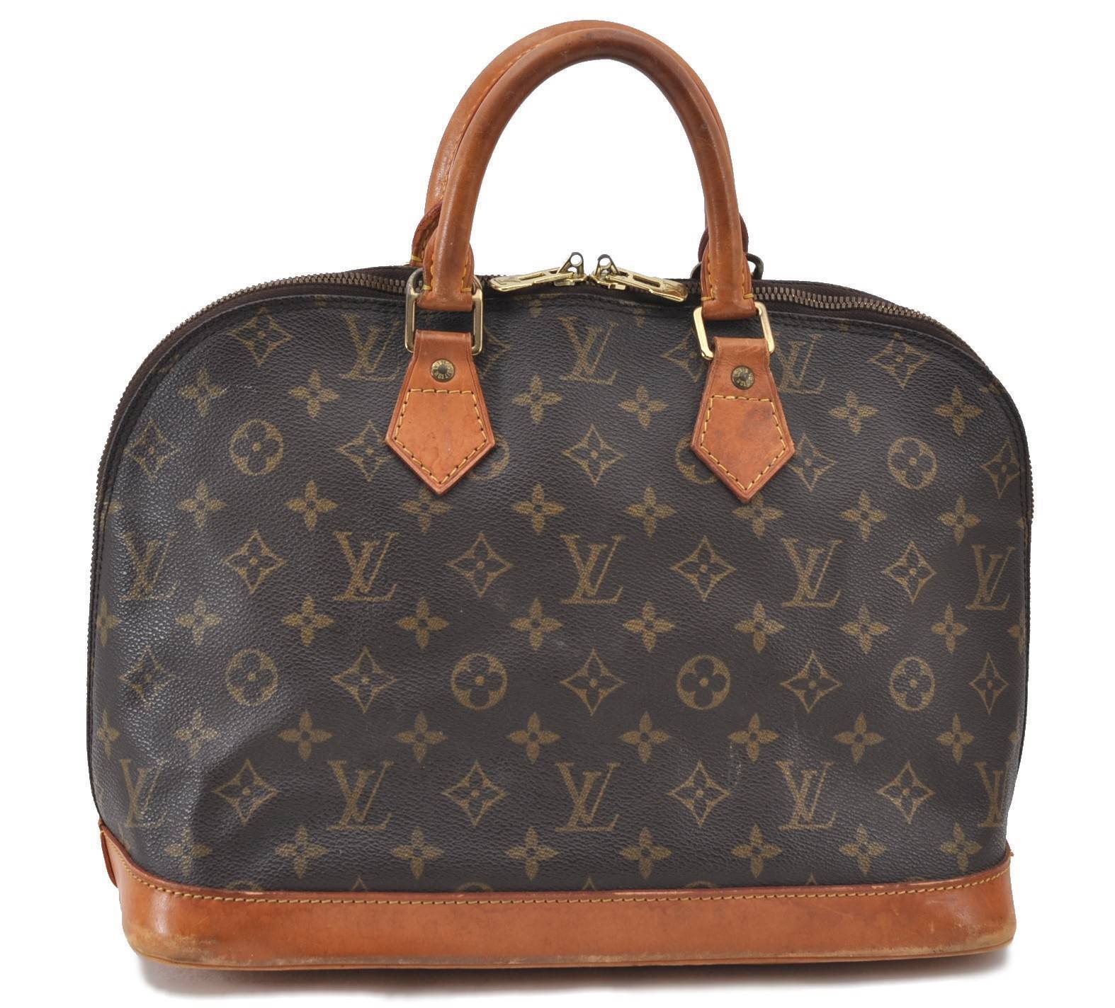 Authentic LOUIS VUITTON Monogram Alma Hand Bag M51130 LV H4915