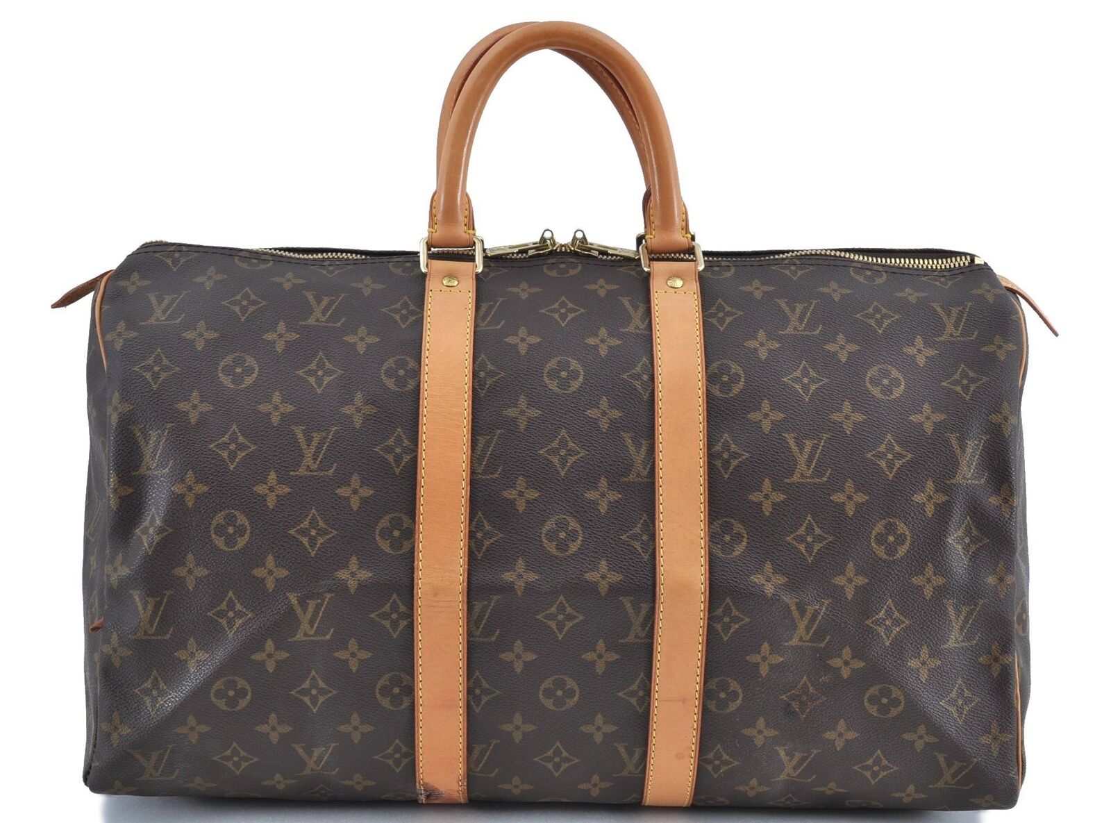 Authentic LOUIS VUITTON Monogram Keepall 45 Boston Bag M41428 LV H4921