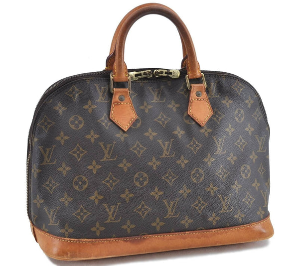 Authentic LOUIS VUITTON Monogram Alma Hand Bag M51130 LV H4923