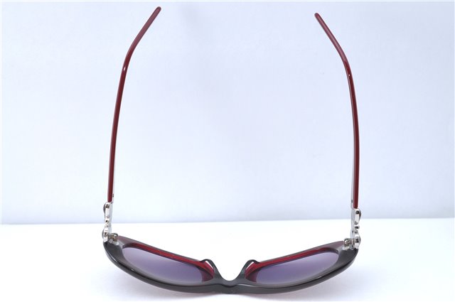 Auth CHANEL Sunglasses Plastic Rhinestone CC Logos CoCo Mark 5181-B-A Red H5106