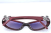 Auth CHANEL Sunglasses Plastic Rhinestone CC Logos CoCo Mark 5181-B-A Red H5106