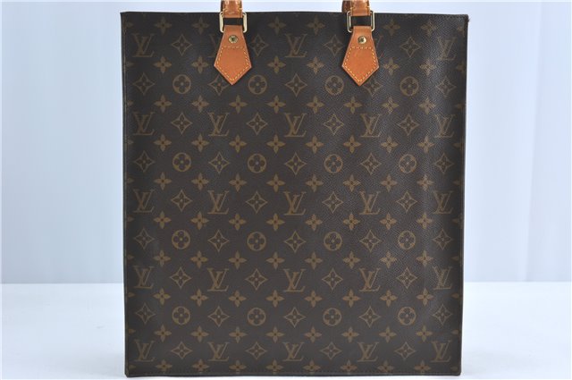 Authentic Louis Vuitton Monogram Sac Plat Hand Tote Bag M51140 LV H5138