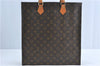 Authentic Louis Vuitton Monogram Sac Plat Hand Tote Bag M51140 LV H5138