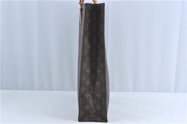 Authentic Louis Vuitton Monogram Sac Plat Hand Tote Bag M51140 LV H5138