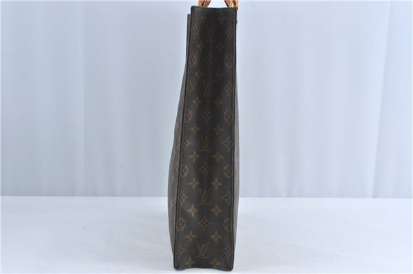 Authentic Louis Vuitton Monogram Sac Plat Hand Tote Bag M51140 LV H5138