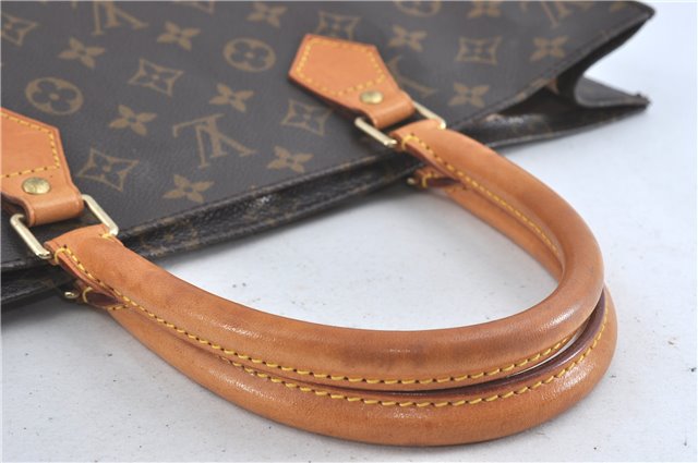 Authentic Louis Vuitton Monogram Sac Plat Hand Tote Bag M51140 LV H5138