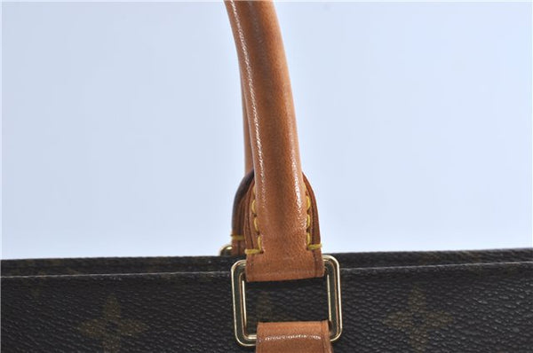 Authentic Louis Vuitton Monogram Sac Plat Hand Tote Bag M51140 LV H5138