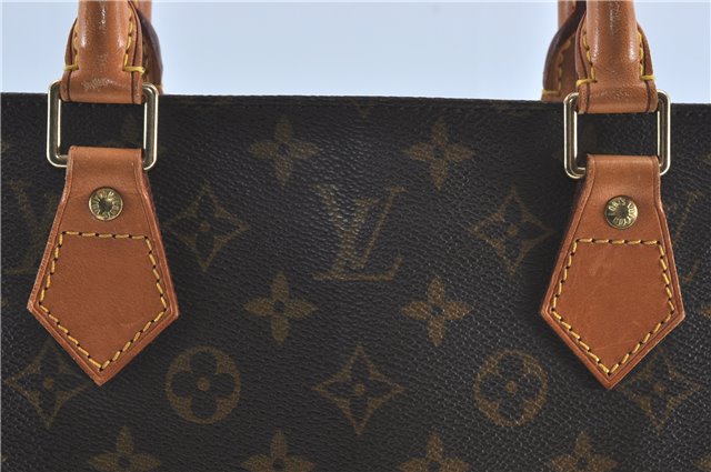 Authentic Louis Vuitton Monogram Sac Plat Hand Tote Bag M51140 LV H5138