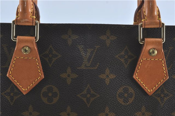 Authentic Louis Vuitton Monogram Sac Plat Hand Tote Bag M51140 LV H5138