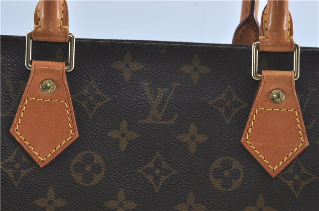 Authentic Louis Vuitton Monogram Sac Plat Hand Tote Bag M51140 LV H5138