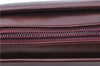 Authentic Cartier Must de Cartier Clutch Bag Purse Leather Bordeaux Red H5151