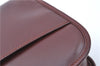 Authentic Cartier Must de Cartier Clutch Bag Purse Leather Bordeaux Red H5151