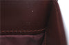 Authentic Cartier Must de Cartier Clutch Bag Purse Leather Bordeaux Red H5151