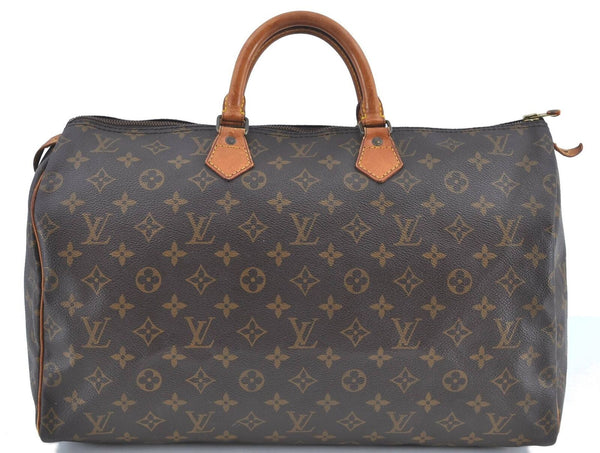 Authentic LOUIS VUITTON Monogram Speedy 40 Hand Bag M41522 LV H5206