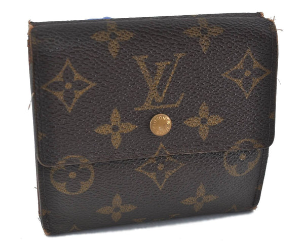 Authentic LOUIS VUITTON Monogram Portefeuille Elise Purse Wallet M61654 LV H5340