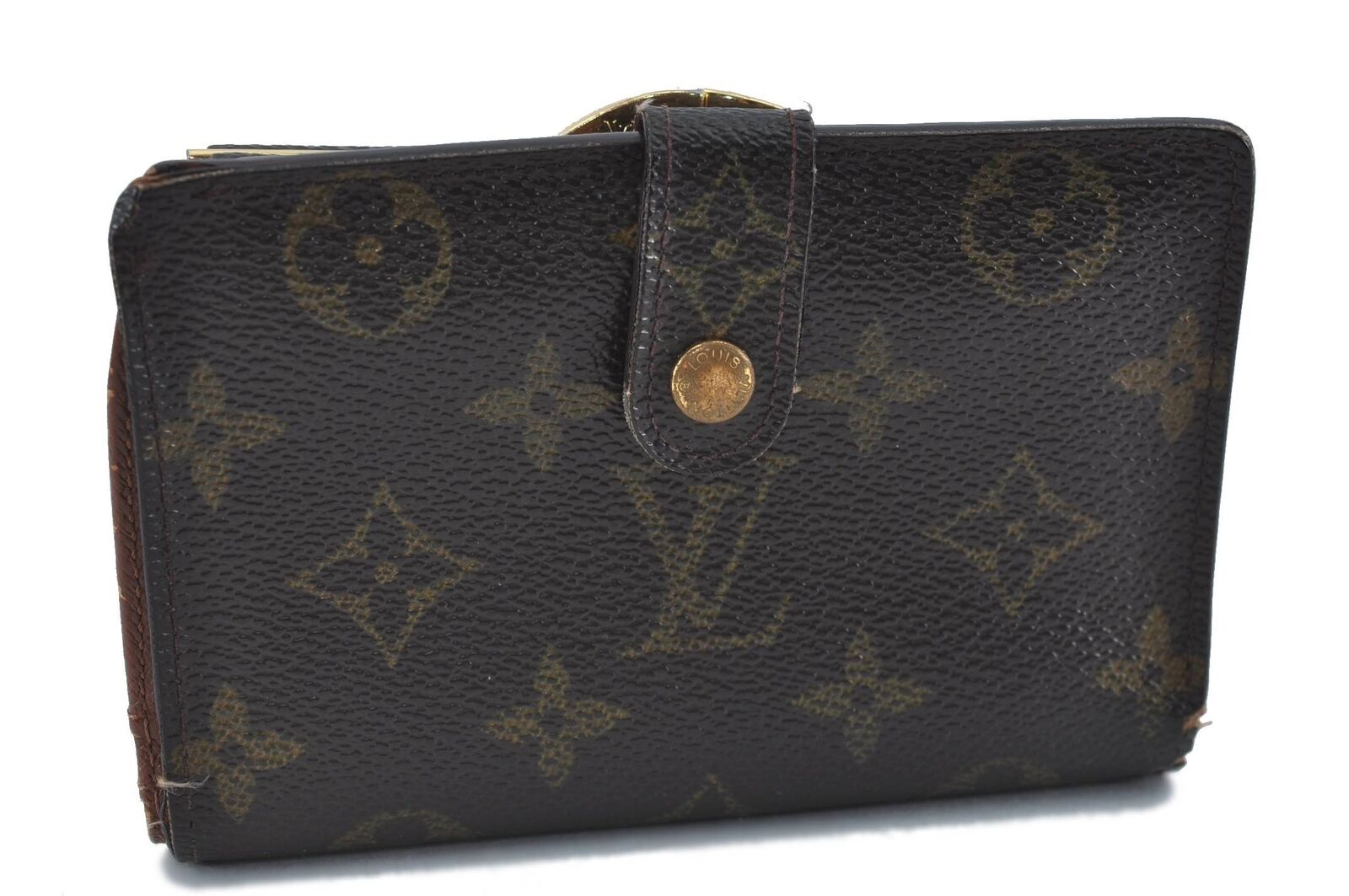 Auth LOUIS VUITTON Monogram Porte Monnaie Billets Viennois M61663 Wallet H5341