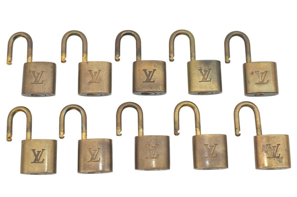 Authentic LOUIS VUITTON Padlock Gold 10Set LV H5357