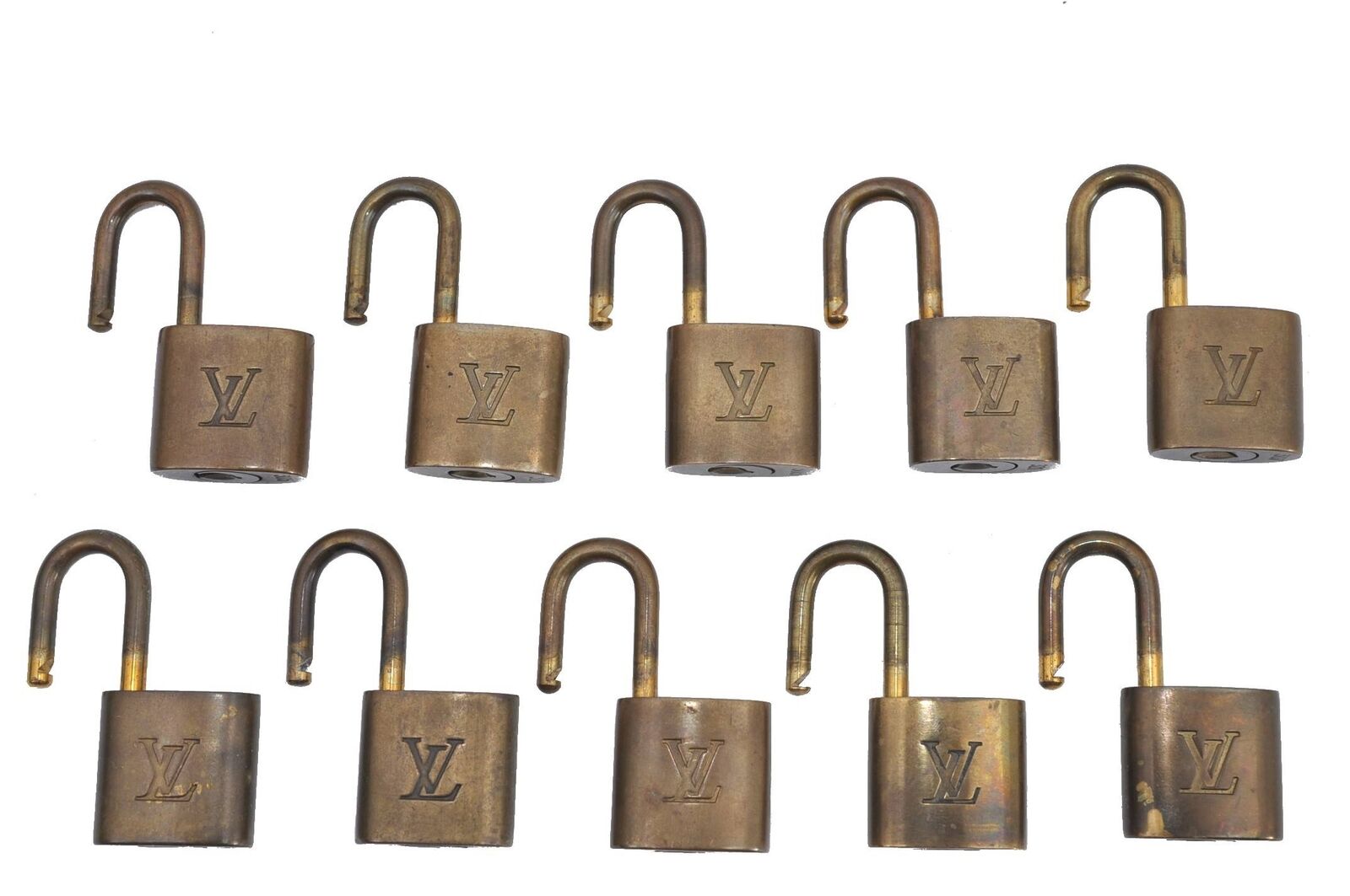 Authentic Louis Vuitton Padlock Gold 10Set LV H5363