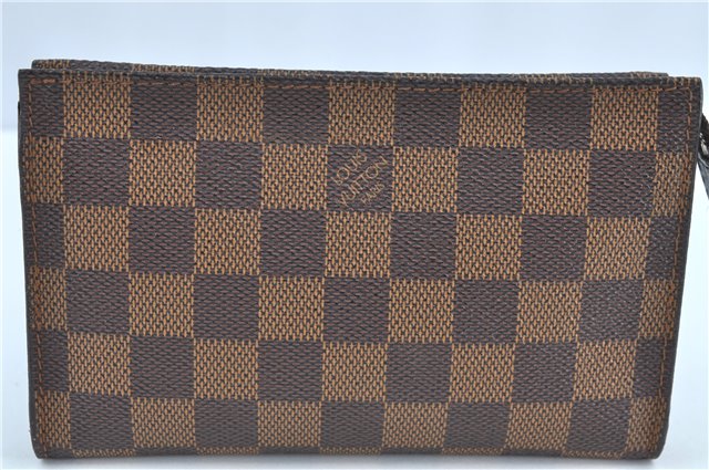 Authentic Louis Vuitton Damier Marais Bucket Pouch Purse Clutch LV H5369