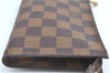 Authentic Louis Vuitton Damier Marais Bucket Pouch Purse Clutch LV H5369