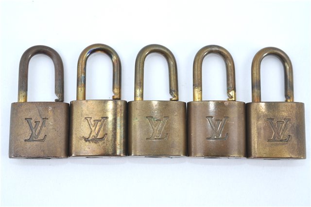 Authentic LOUIS VUITTON Padlock Gold 10Set LV H5374