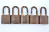 Authentic LOUIS VUITTON Padlock Gold 10Set LV H5375