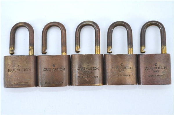 Authentic LOUIS VUITTON Padlock Gold 10Set LV H5375