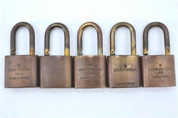 Authentic LOUIS VUITTON Padlock Gold 10Set LV H5375