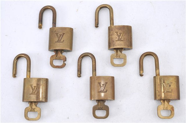 Authentic LOUIS VUITTON Padlock & Keys 10Set LV H5378