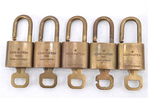 Authentic LOUIS VUITTON Padlock & Keys 10Set LV H5378