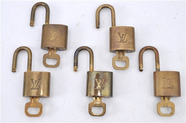 Authentic LOUIS VUITTON Padlock & Keys 10Set LV H5378