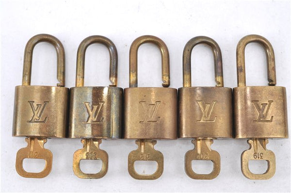 Authentic LOUIS VUITTON Padlock & Keys 10Set LV H5378