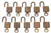 Authentic LOUIS VUITTON Padlock & Keys Gold 10Set LV H5383