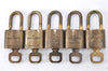 Authentic LOUIS VUITTON Padlock & Keys Gold 10Set LV H5384