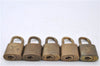 Authentic LOUIS VUITTON Padlock & Keys Gold 10Set LV H5387