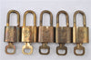 Authentic LOUIS VUITTON Padlock & Keys Gold 10Set LV H5387