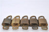 Authentic LOUIS VUITTON Padlock & Keys Gold 10Set LV H5387