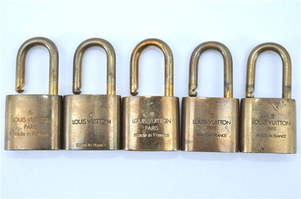 Authentic LOUIS VUITTON Padlock Gold 10Set LV H5388