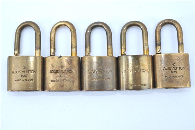 Authentic LOUIS VUITTON Padlock Gold 10Set LV H5388