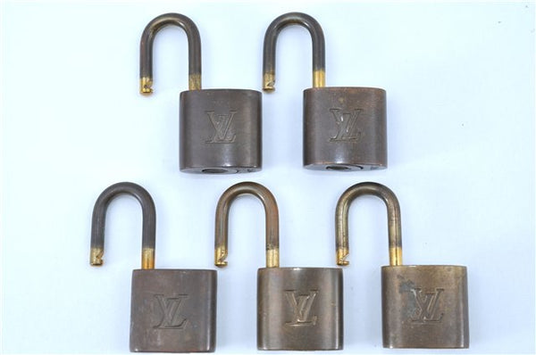 Authentic LOUIS VUITTON Padlock Gold 10Set LV H5389