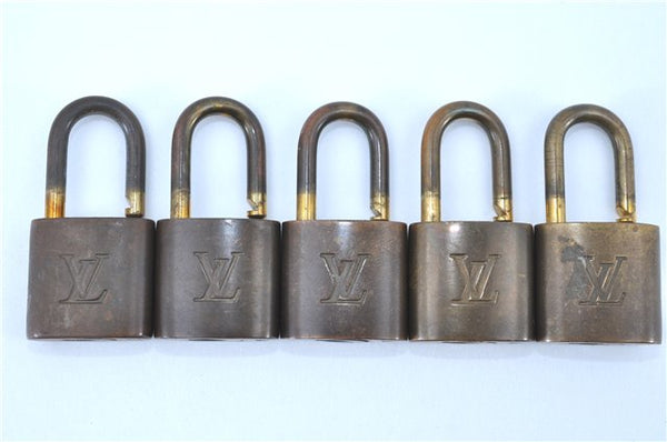 Authentic LOUIS VUITTON Padlock Gold 10Set LV H5389