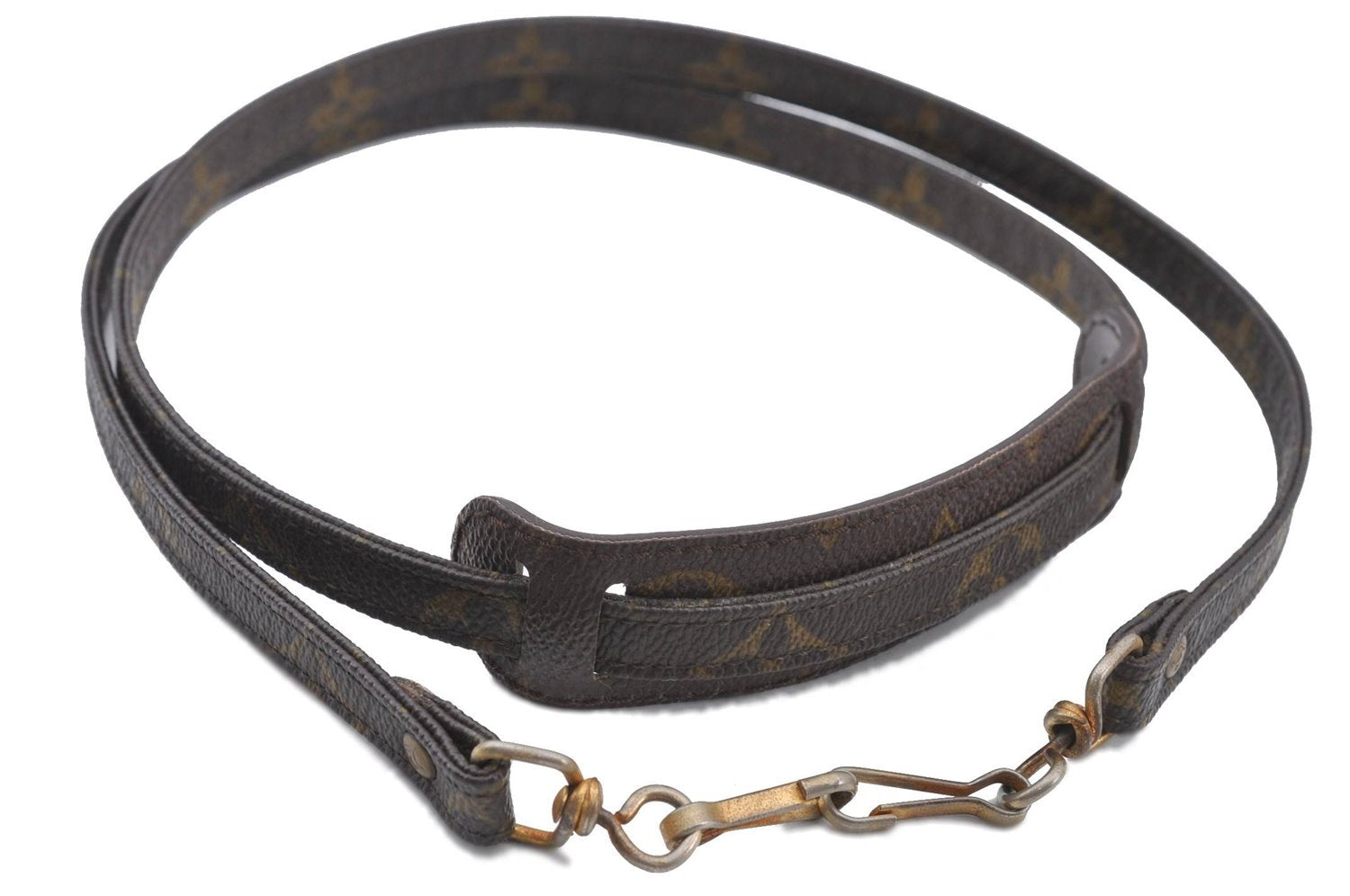 Authentic LOUIS VUITTON Monogram Brown Shoulder Strap Old Model 44.9