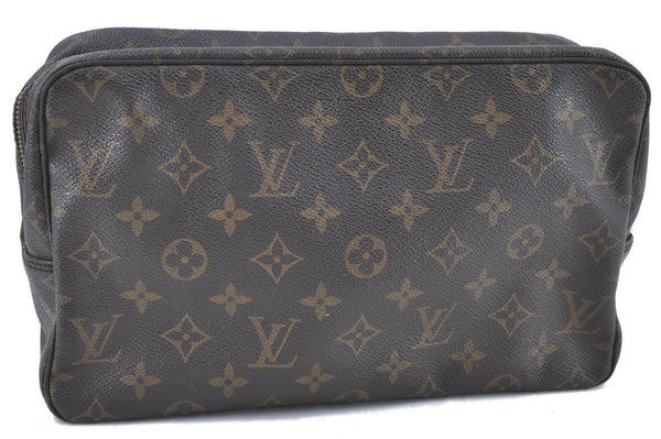 Auth LOUIS VUITTON Monogram Trousse Toilette 28 Clutch Bag M47522 Junk H5437