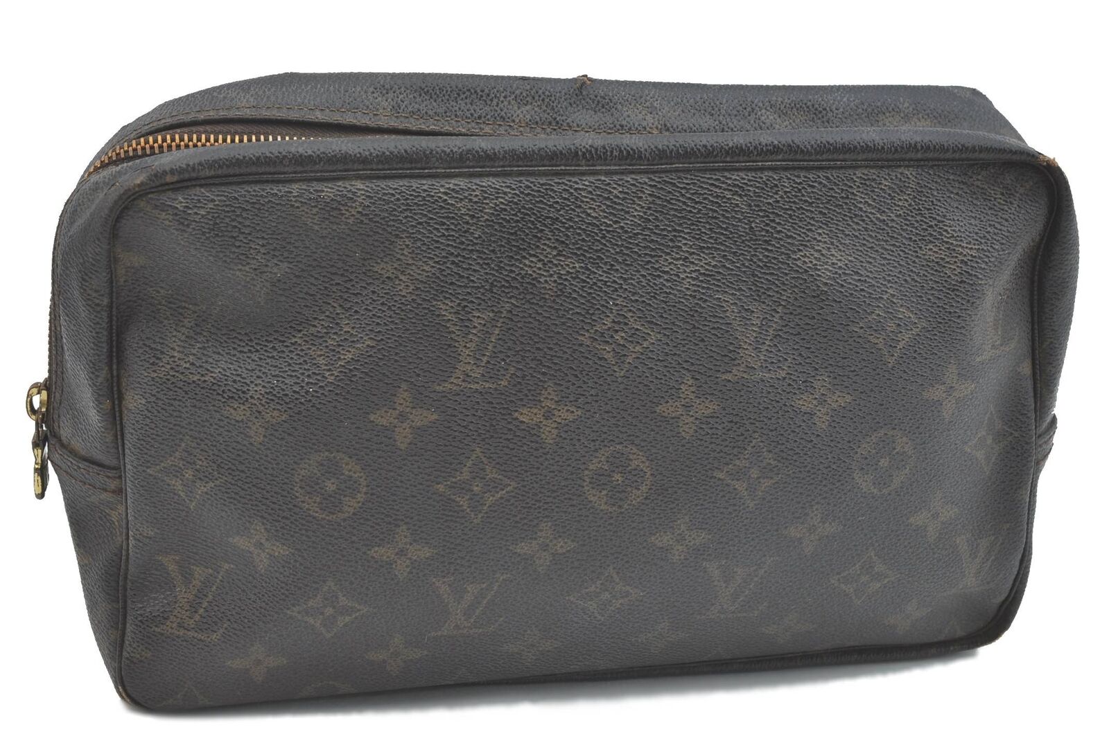 Auth LOUIS VUITTON Monogram Trousse Toilette 28 Clutch Hand Bag M47522 LV H5450