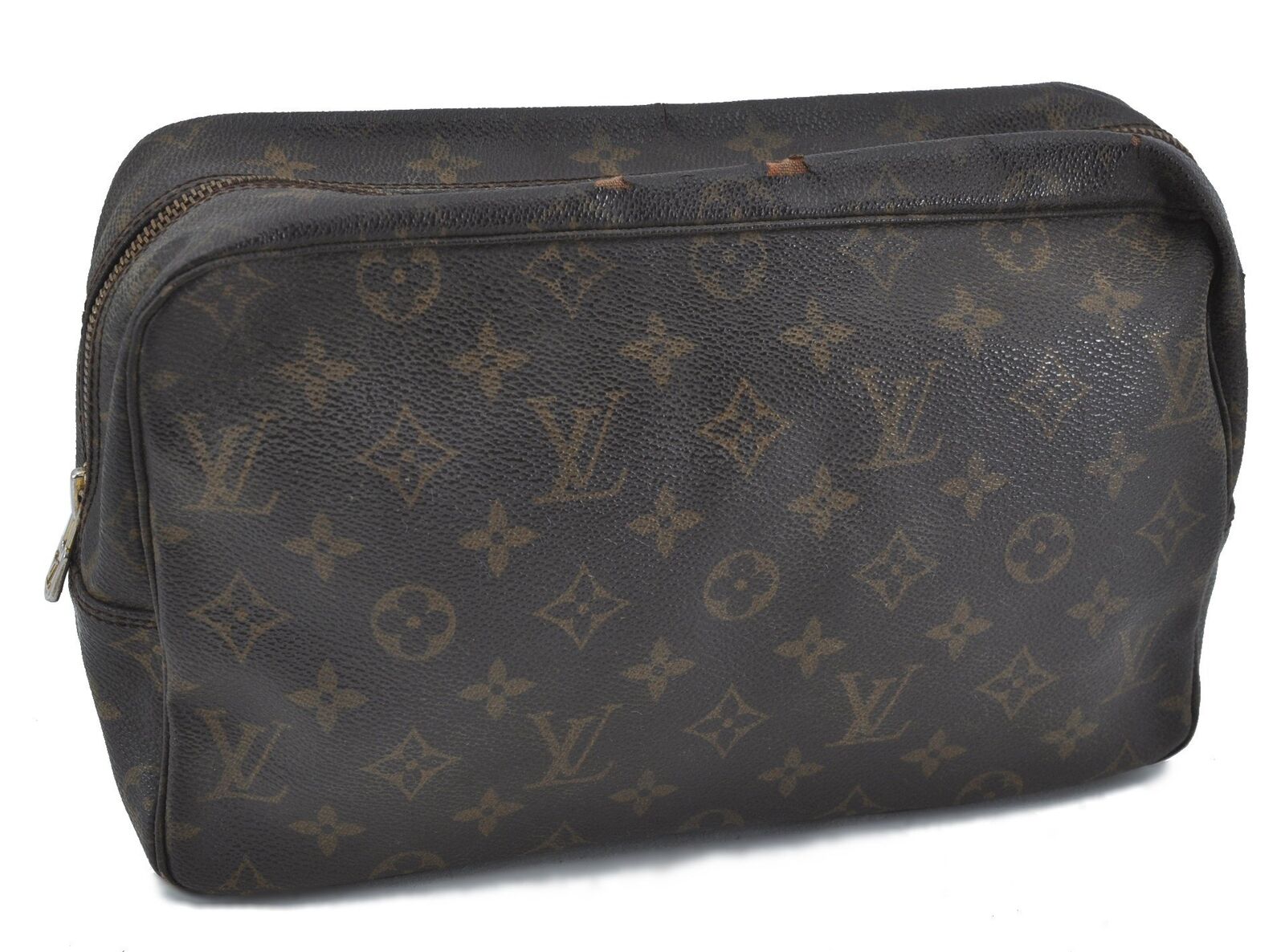 Auth LOUIS VUITTON Monogram Trousse Toilette 28 Clutch Bag M47522 Junk LV H5455