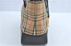 Authentic BURBERRY Nova Check Canvas Leather Tote Hand Bag Purse Beige H5597