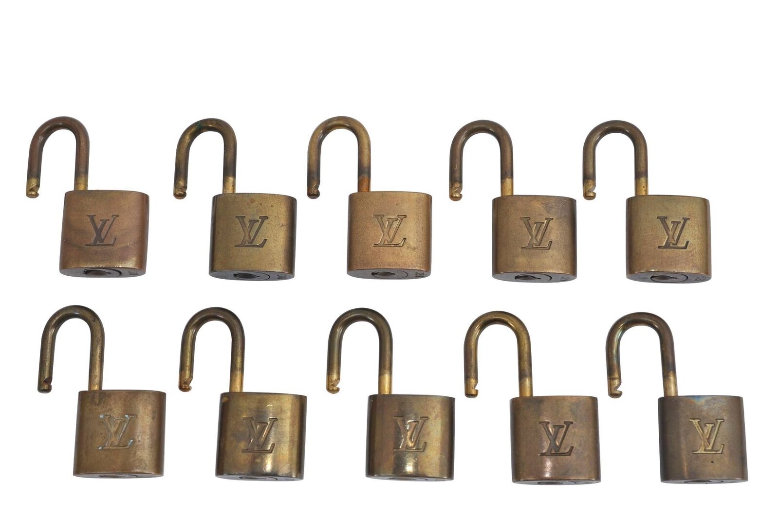 Authentic Louis Vuitton Padlock Gold 10Set LV H5684