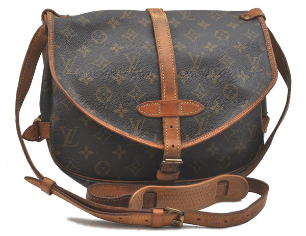 Auth Louis Vuitton Monogram Saumur 30 Shoulder Cross Body Bag M42256 LV H5696